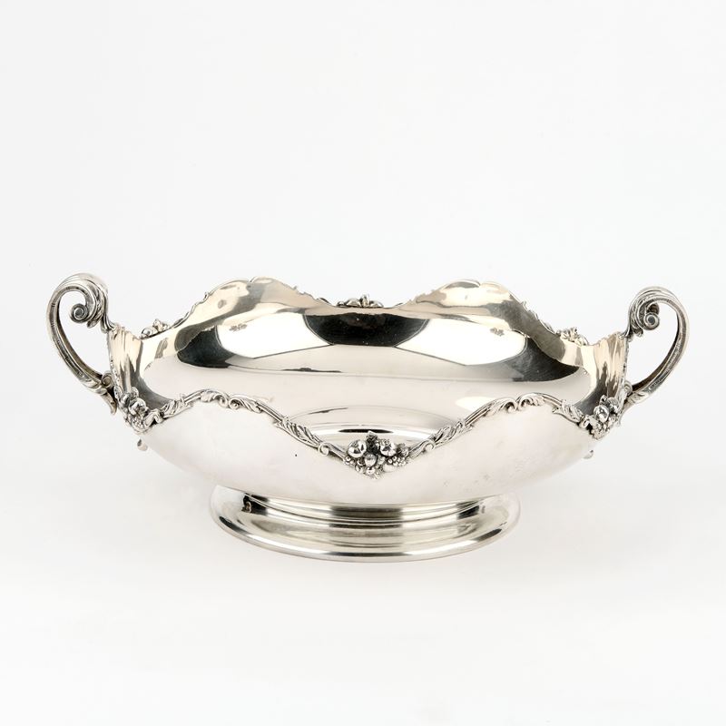 Centrotavola circolare in argento