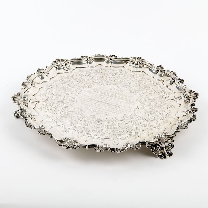 Grande salver in argento