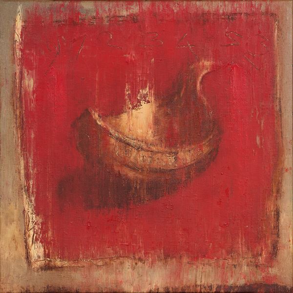 Omar Galliani : Virgo lucente  (1987)  - Tecnica mista su tela - Asta Dipinti, Disegni, Sculture e Grafica - Casa d'aste Farsettiarte