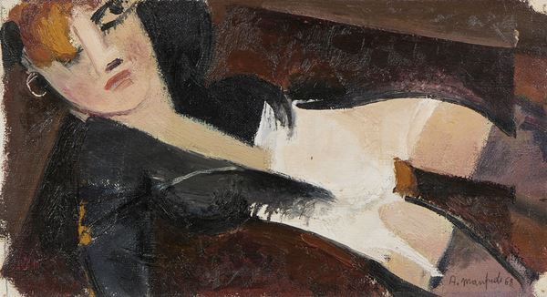Alberto Manfredi : Figura  (1968)  - Olio su tela applicata su tavola - Asta Dipinti, Disegni, Sculture e Grafica - Casa d'aste Farsettiarte