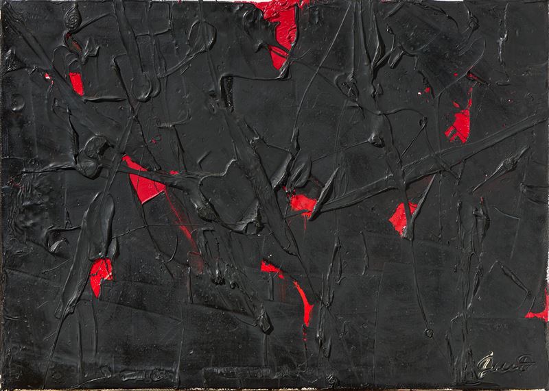 Pierluigi De Lutti - Oceano nero, olio su tela