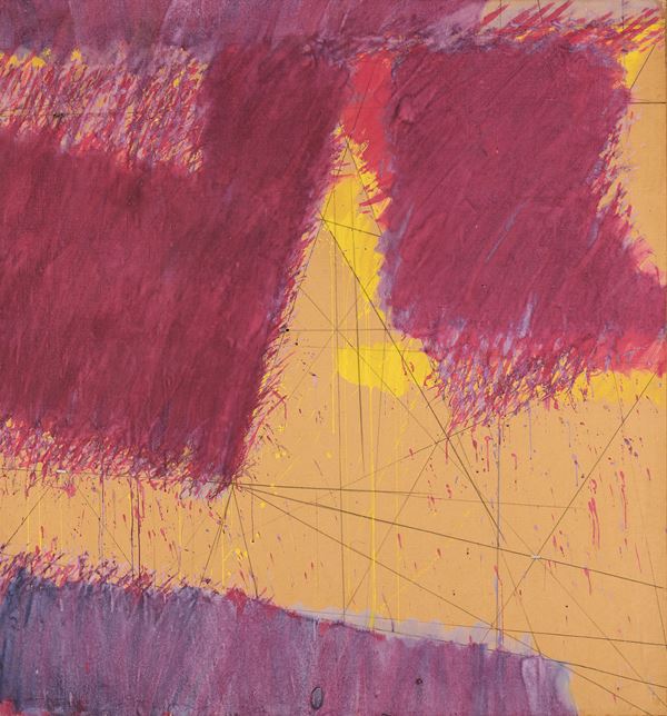 Sandro Martini : Senza titolo  (1975)  - Tempera e tecnica mista su carta applicata su tela - Auction Paintings, Drawings, Sculpures and Multiples - Casa d'aste Farsettiarte