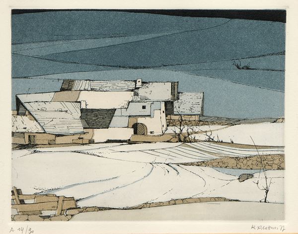 Karl Plattner : Senza titolo  (1977)  - Acquaforte, es. A 14/30 - Asta Dipinti, Disegni, Sculture e Grafica - Casa d'aste Farsettiarte
