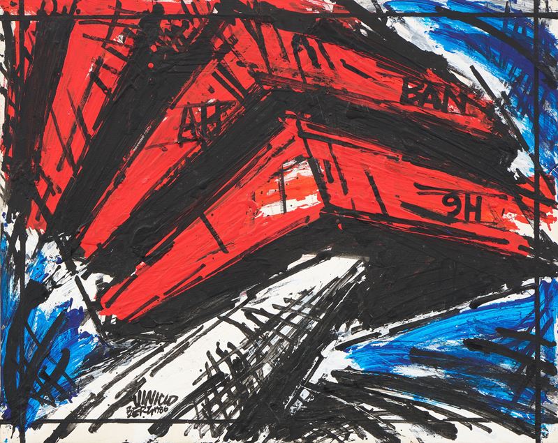 Vinicio Berti - Costruzione immagine per l'avvenire AH-BAN-9H, acrilico su tela