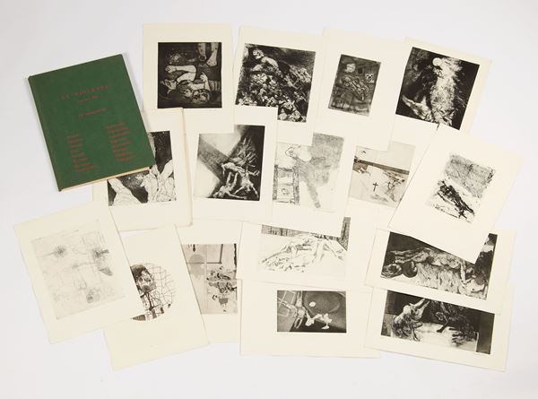 La violenza  - Cartella di sedici incisioni di autori vari, 1964, es. 1/65 - Asta Dipinti, Disegni, Sculture e Grafica - Casa d'aste Farsettiarte