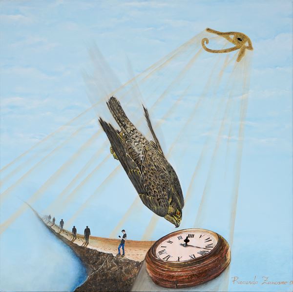 Riccardo Zancano : Frenesia ipnotica  (2019)  - Olio e tecnica mista su tela - Auction Paintings, Drawings, Sculpures and Multiples - Casa d'aste Farsettiarte