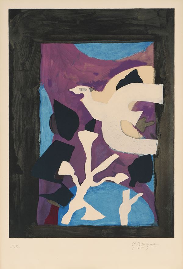 Georges Braque : Senza titolo  - Litografia a colori, es. H.C. - Asta Dipinti, Disegni, Sculture e Grafica - Casa d'aste Farsettiarte