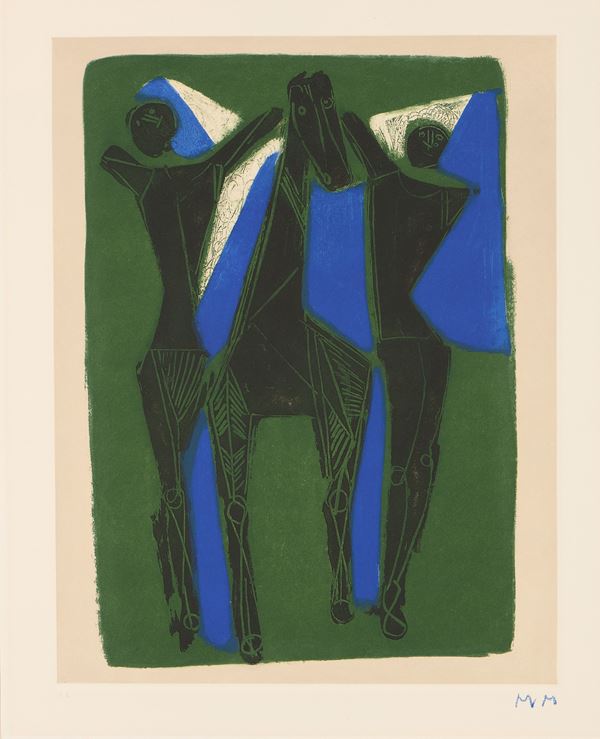 Marino Marini : Marino from Goethe  (1979)  - Acquaforte e acquatinta, es. P.A. - Asta Dipinti, Disegni, Sculture e Grafica - Casa d'aste Farsettiarte