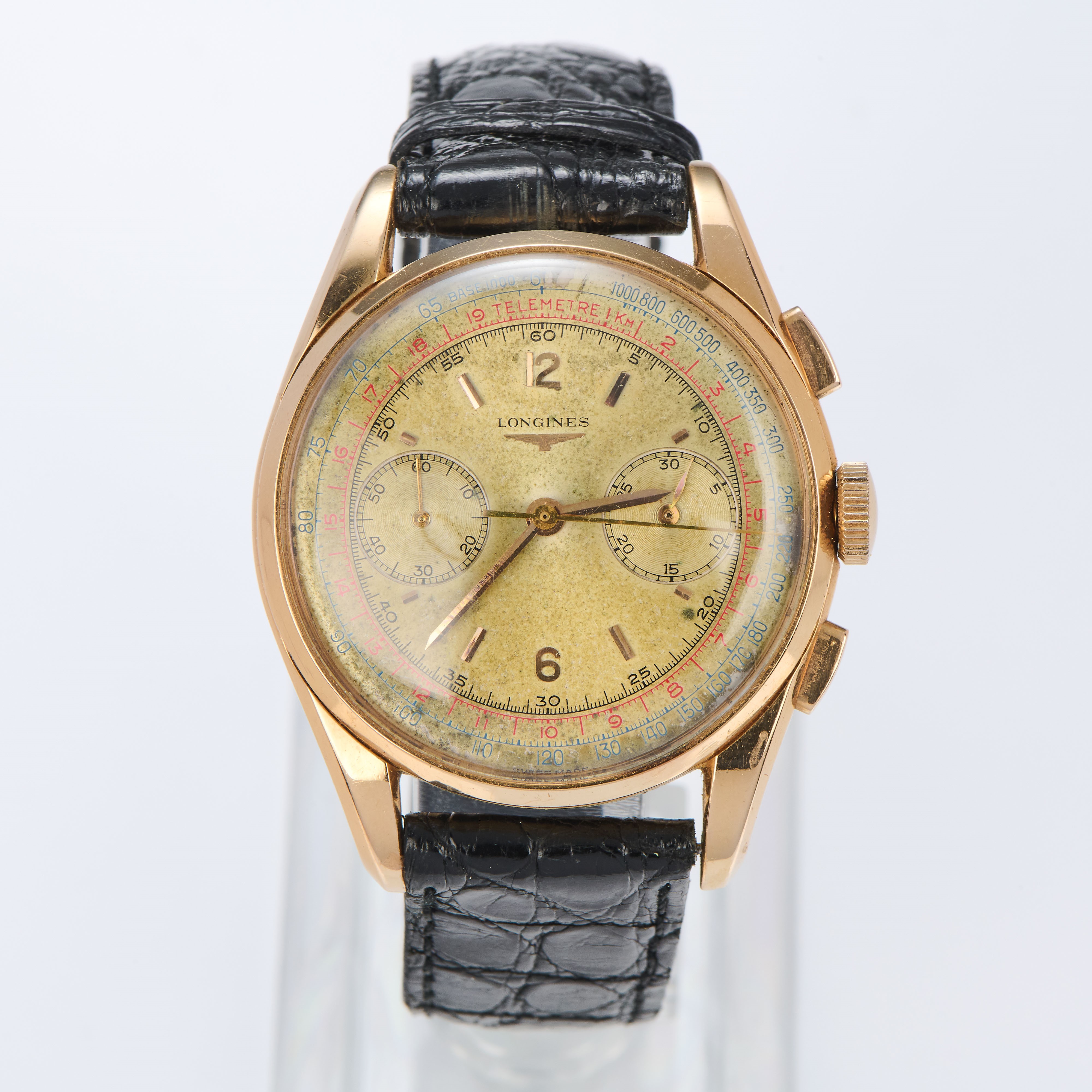 Longines Cronografo in oro rosa, 1950-60