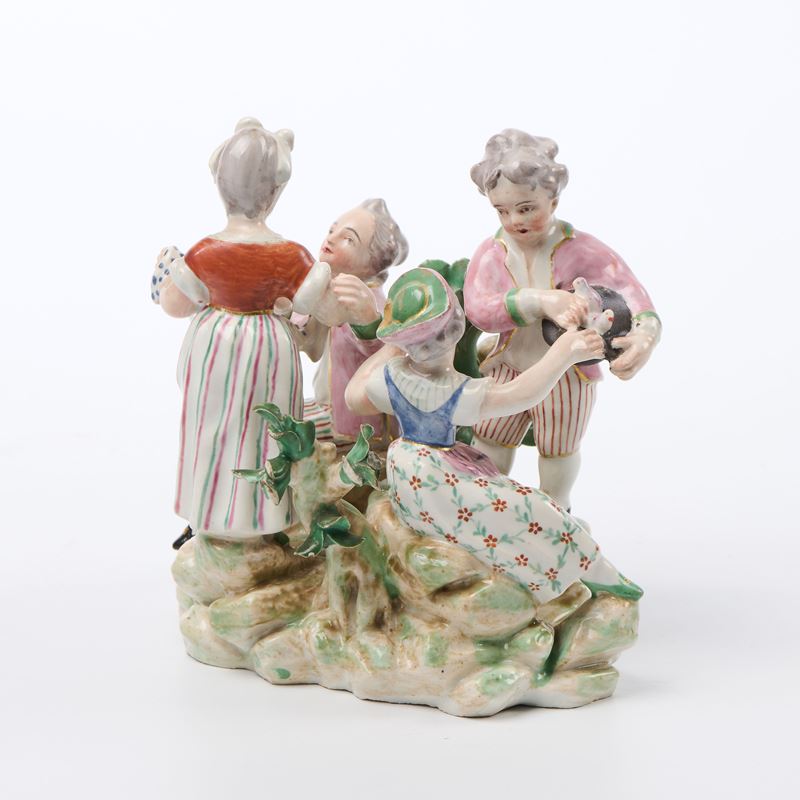 Scena galante con due coppie di giovinetti