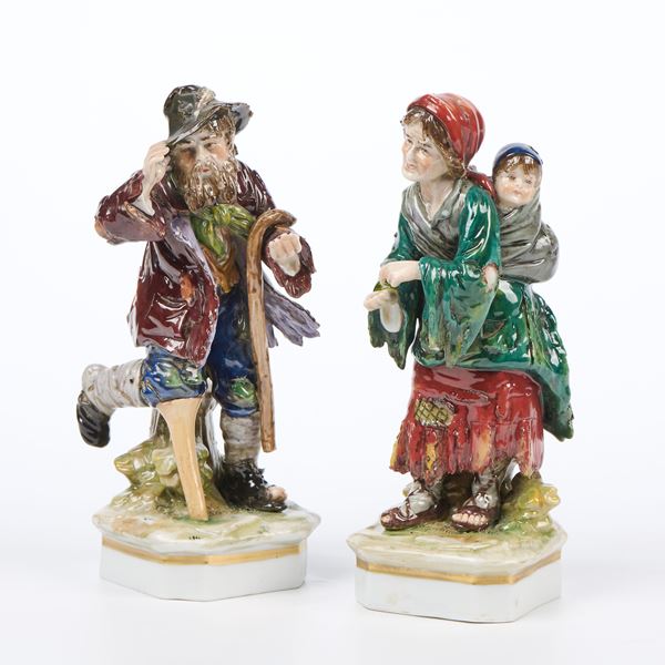 Coppia di mendicanti  - Asta Porcellane - Casa d'aste Farsettiarte