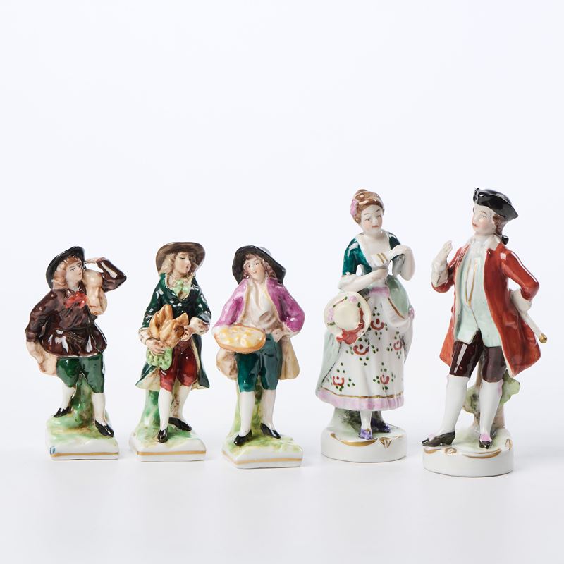 Tre contadini, damina e gentiluomo