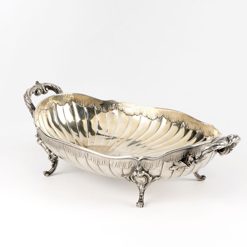 Cestina centrotavola in argento