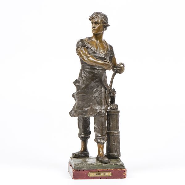 Ignoto scultore francese fine XIX - inizio XX secolo - L'industrie