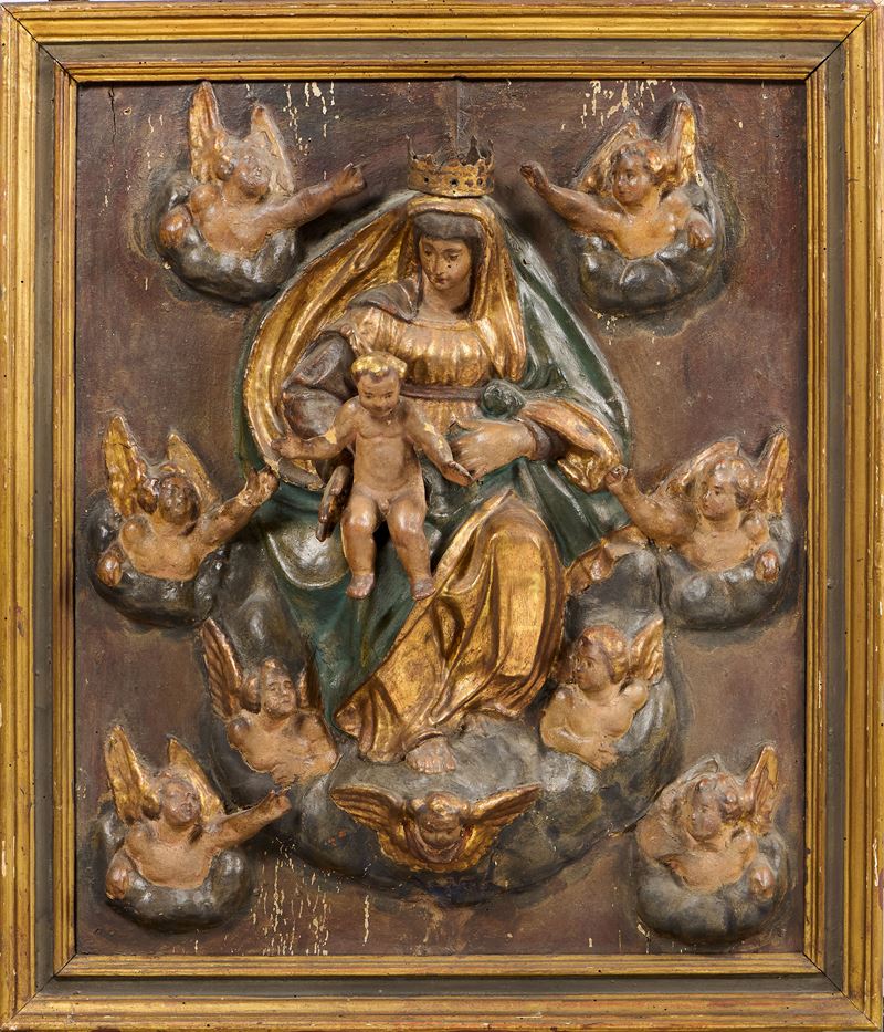 Madonna in gloria col Bambino e cherubini