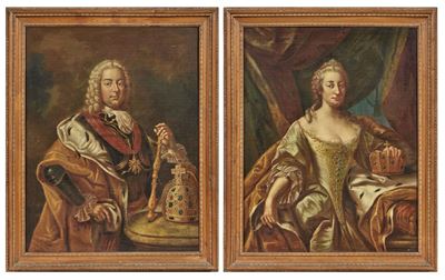 Ritratto di Francesco Stefano di Lorena e Maria Teresa d’Asburgo, olio su tela
