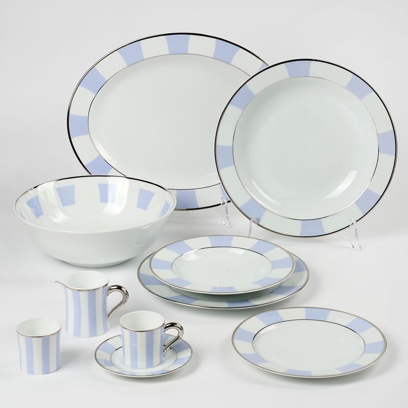 Bernardaud Limoges "Galerie Royale" Blue Wallis servizio da tavola in porcellana