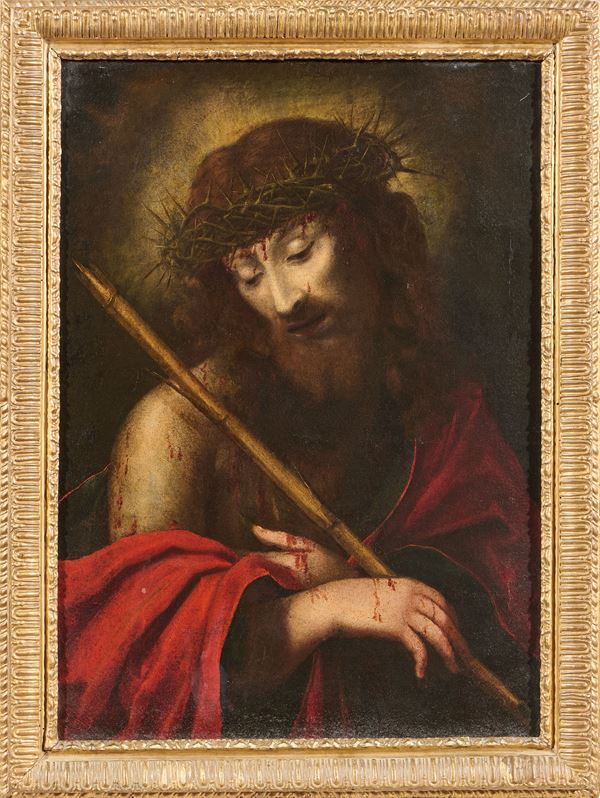 Scuola toscana del XVII secolo : Ecce Homo  - Olio su tela - Asta Importanti Dipinti Antichi - Casa d'aste Farsettiarte