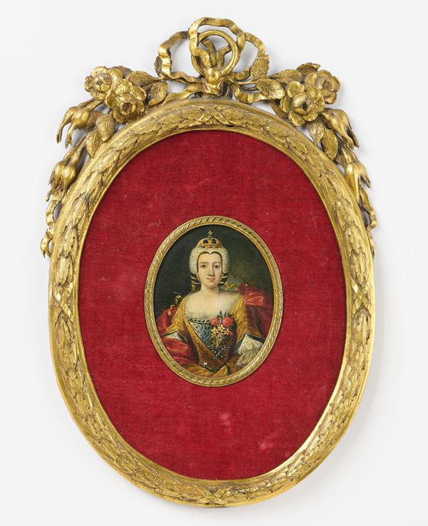 Ignoto russo del XVIII secolo - Miniatura raffigurante «Ritratto di principessa»