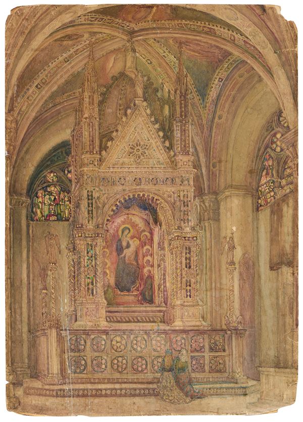 Ignoto del XIX secolo - «Chiesa di Orsanmichele, Firenze» e «Chiesa di San Vitale, Ravenna»