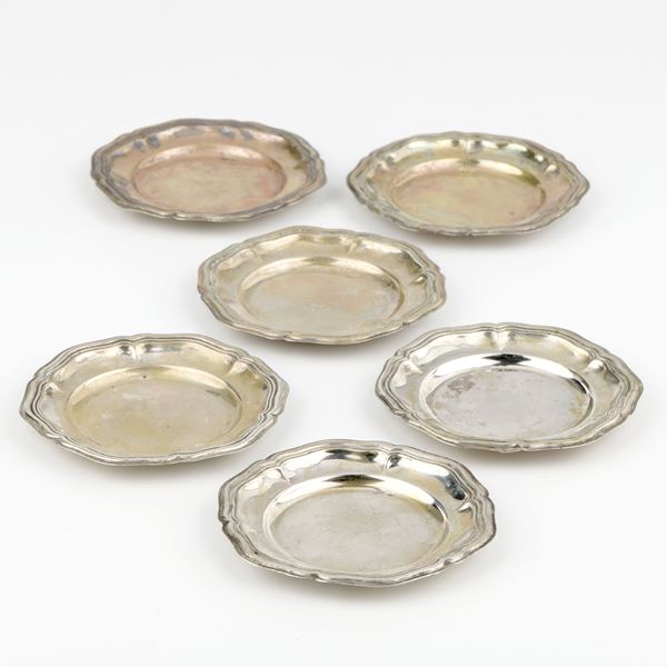Sei piattini in argento  - Auction L'Arte della Tavola - Casa d'aste Farsettiarte
