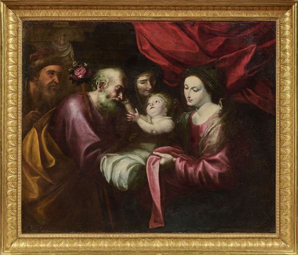 Gregorio De Ferrari (attr. a) - Presentazione di Gesù al Tempio con la Sacra Famiglia