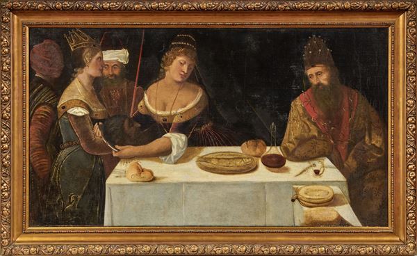 La testa del Battista presentata a Erode (con Erodiade e Salomè)