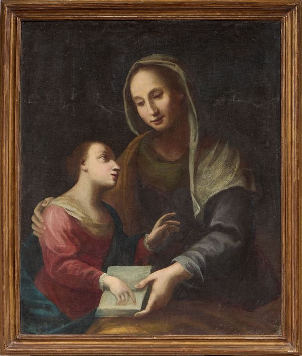 Scuola toscana del XVII secolo - Sant'Anna con la Vergine Maria