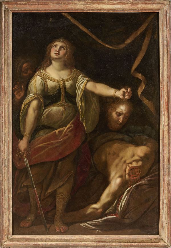 Scuola genovese del XVII secolo - Giuditta con Oloferne decapitato e fantesca