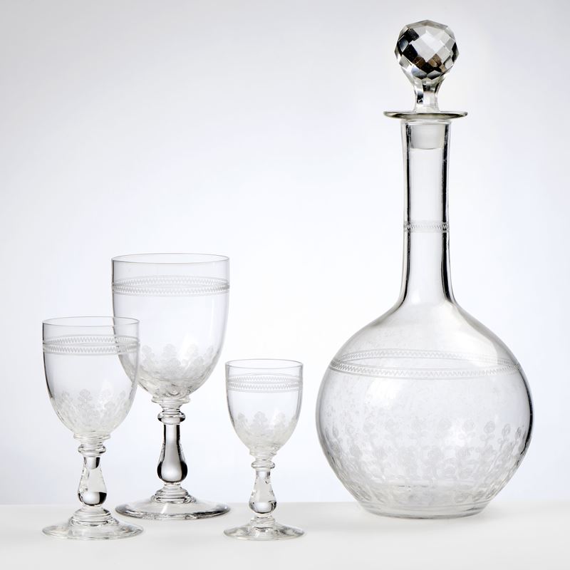 Servizio di bicchieri in vetro