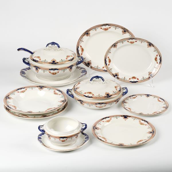 Sampson Hancock & Sons "Belmont Blue Opaque China" servizio da tavola in ceramica  - Asta L'Arte della Tavola - Casa d'aste Farsettiarte