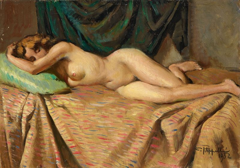 Nudo di donna sdraiata