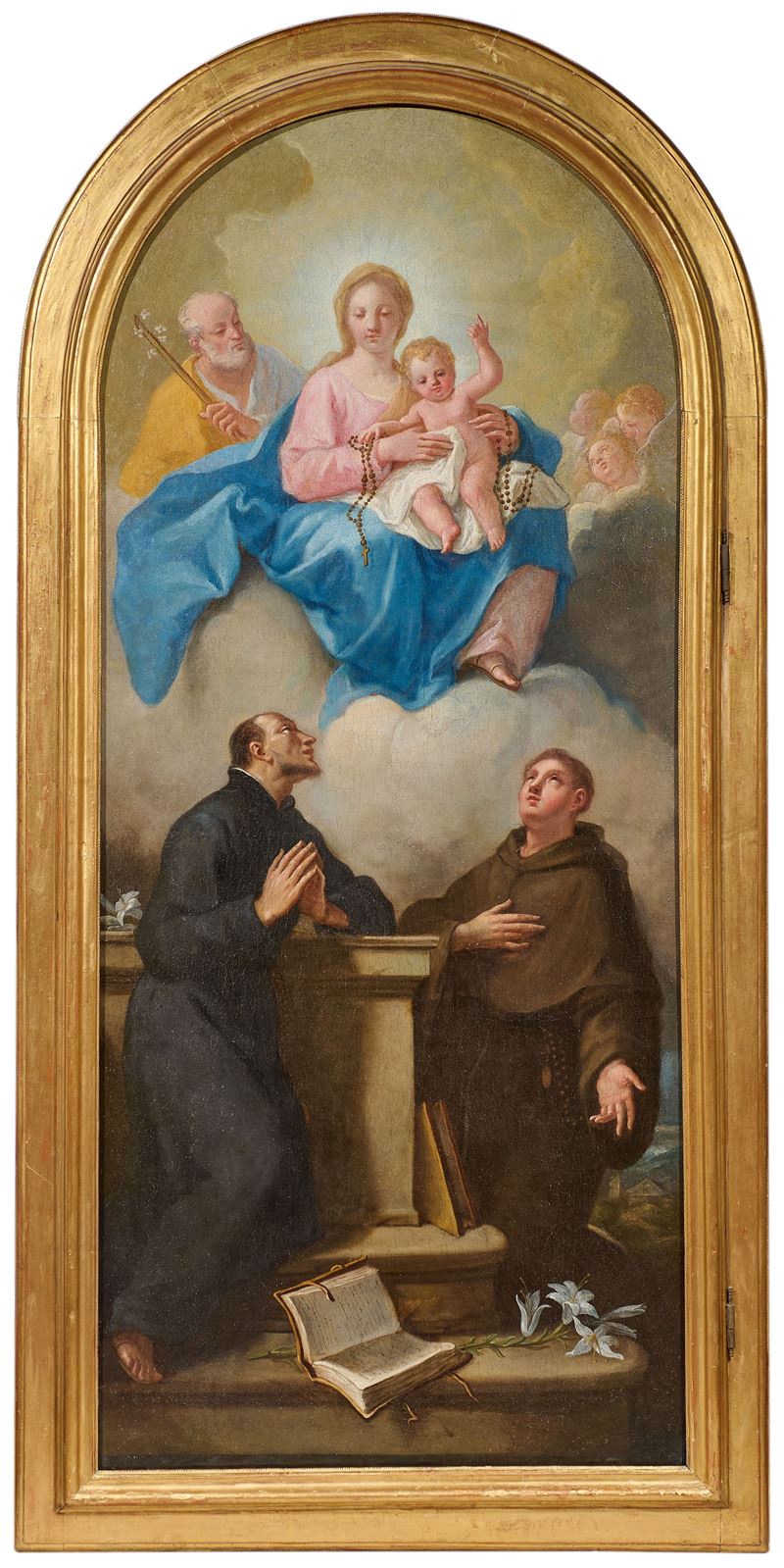 Sacra Famiglia in gloria con i Santi Francesco Saverio e Sant'Antonio da Padova