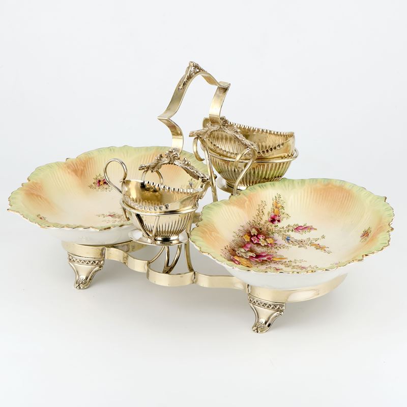 Porta biscotti in Sheffield plated