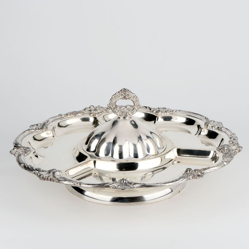 Antipastiera in metallo argentato