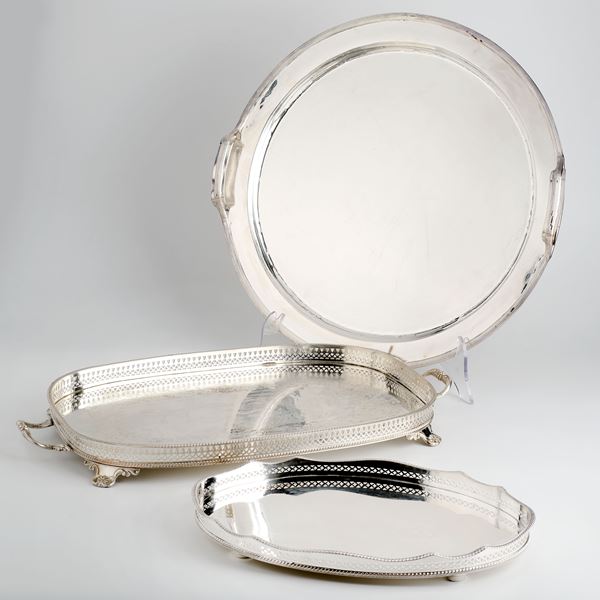 Tre vassoi in Silver plated  - Auction L'Arte della Tavola - Casa d'aste Farsettiarte