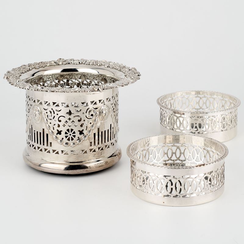 Tre portabottiglie in Old Sheffield