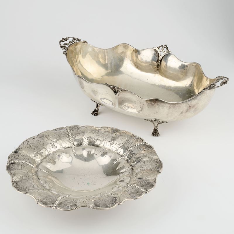 Due cestine in argento