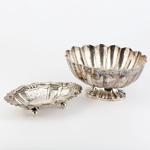 Due cestine ovali in argento  - Auction L'Arte della Tavola - Casa d'aste Farsettiarte