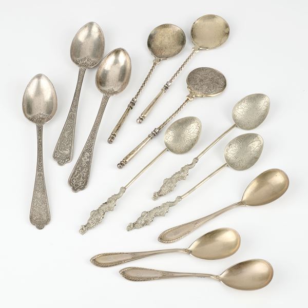 Venticinque cucchiaini in argento  - Auction L'Arte della Tavola - Casa d'aste Farsettiarte