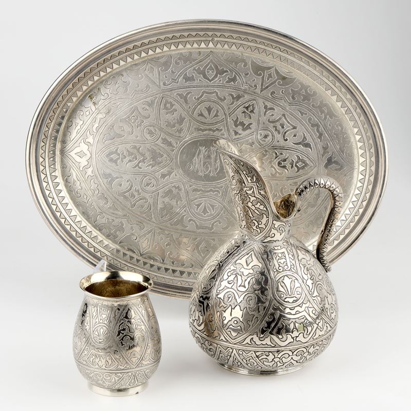 Set da notte in argento