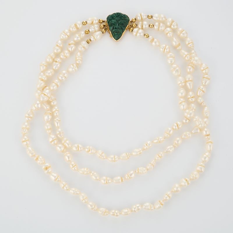 Collana di perle barocche di fiume