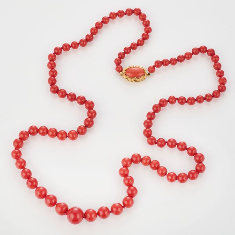 Collana in corallo rosso