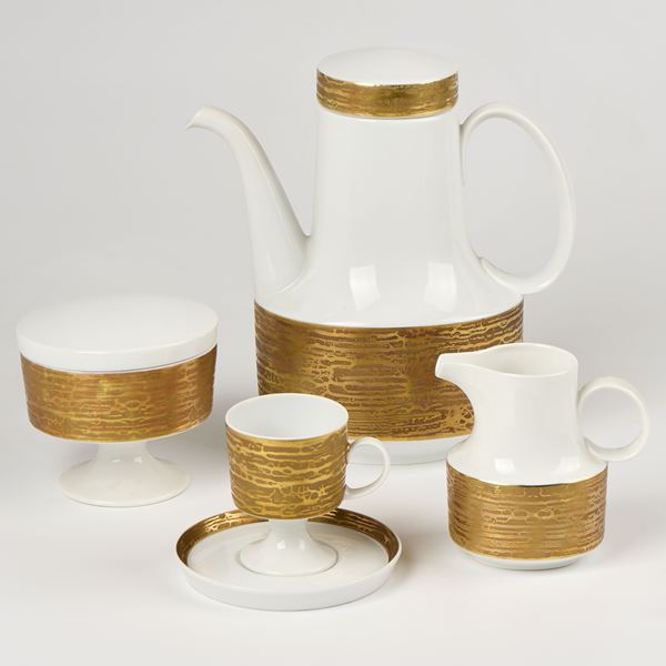 Tapio Wirkkala per Rosenthal servizio da caffè in porcellana, 1960-70