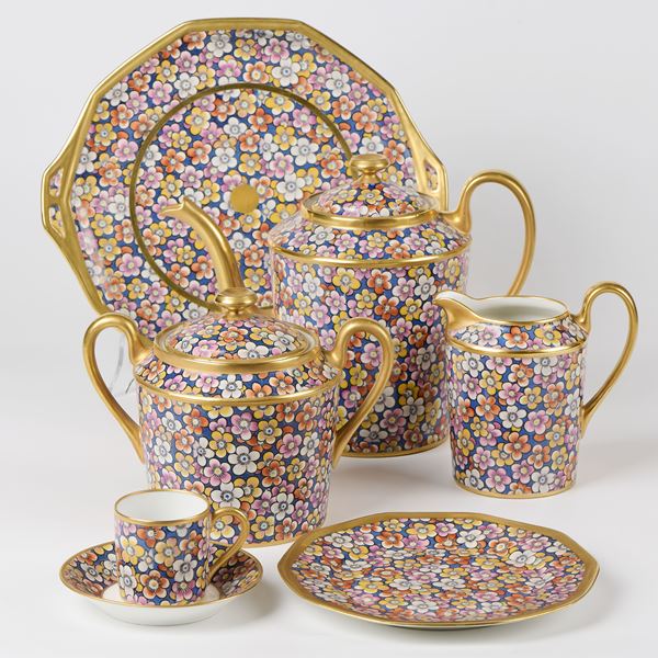 Limoges servizio da caffè in porcellana  - Auction L'Arte della Tavola - Casa d'aste Farsettiarte