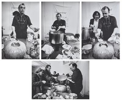 Cartella “Daniel Spoerri. Cena delle zucche / Zurigo, Galleria Andy Jllyen 1984”