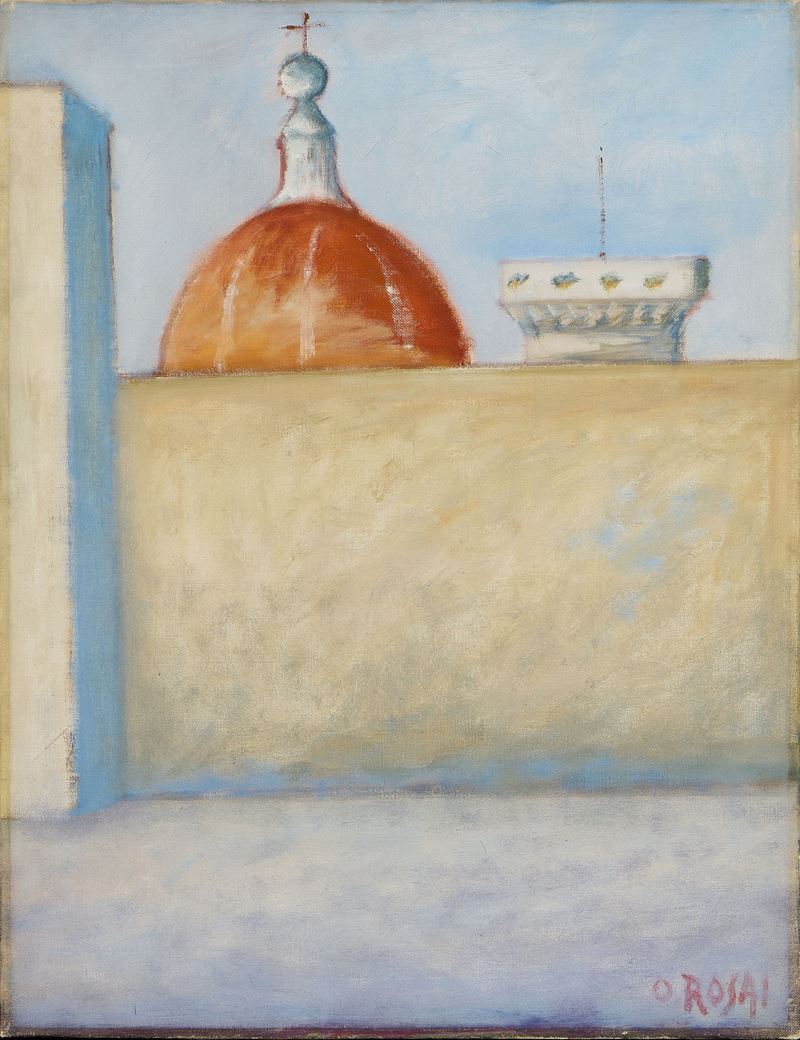 Paesaggio di Firenze (Muro, Cupola di Santa Maria del Fiore e cuspide del Campanile di Giotto)