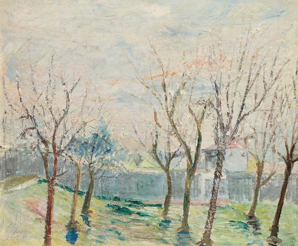 Adriano di Spilimbergo - Paesaggio con alberi