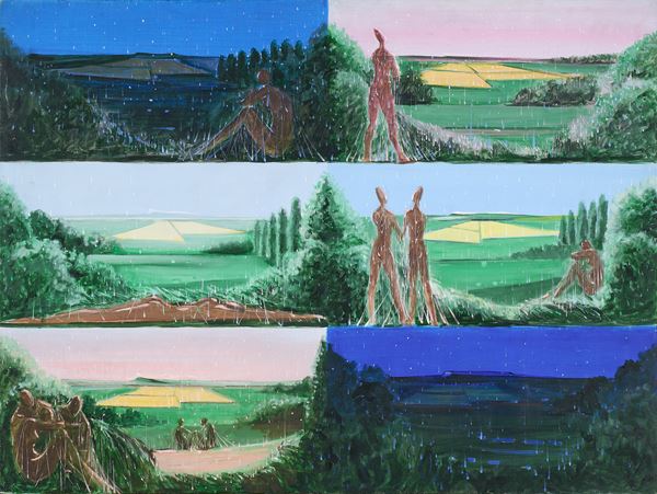 Cesare Peverelli : Le ore e le stagioni - estate  (1983)  - Olio su tela - Auction Contemporary Art - Casa d'aste Farsettiarte