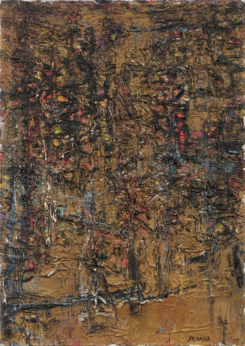 Abstraction on Golden Background